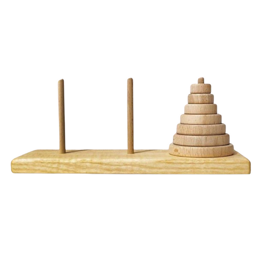 Torre de hanoi de madera