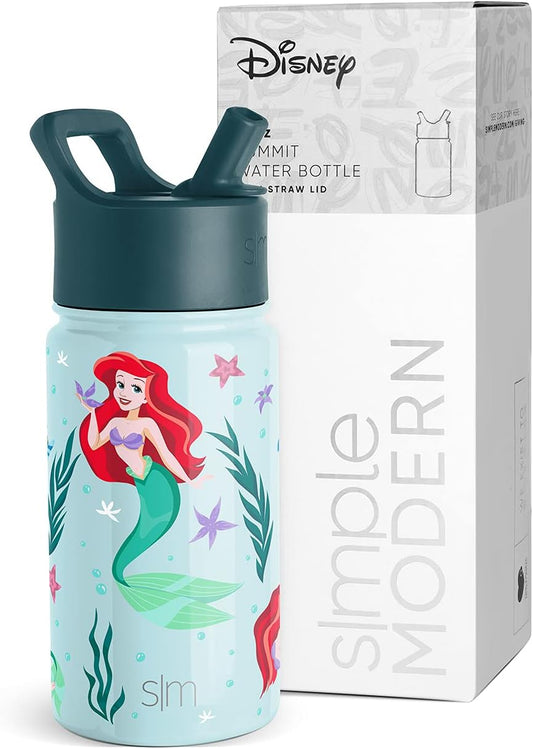 Simple Modern - Ariel, La Sirenita de Disney - Botella de agua de acero inoxidable aislado