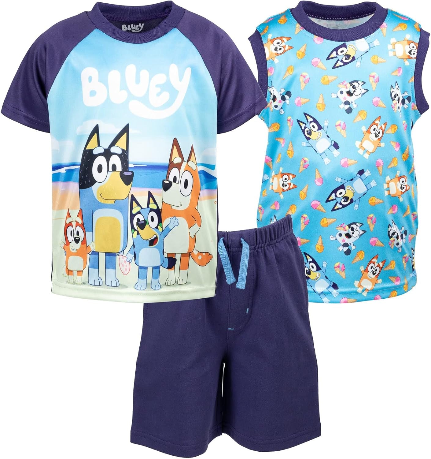 Bluey Bingo Dad Mom - Camiseta sin mangas y pantalones cortos