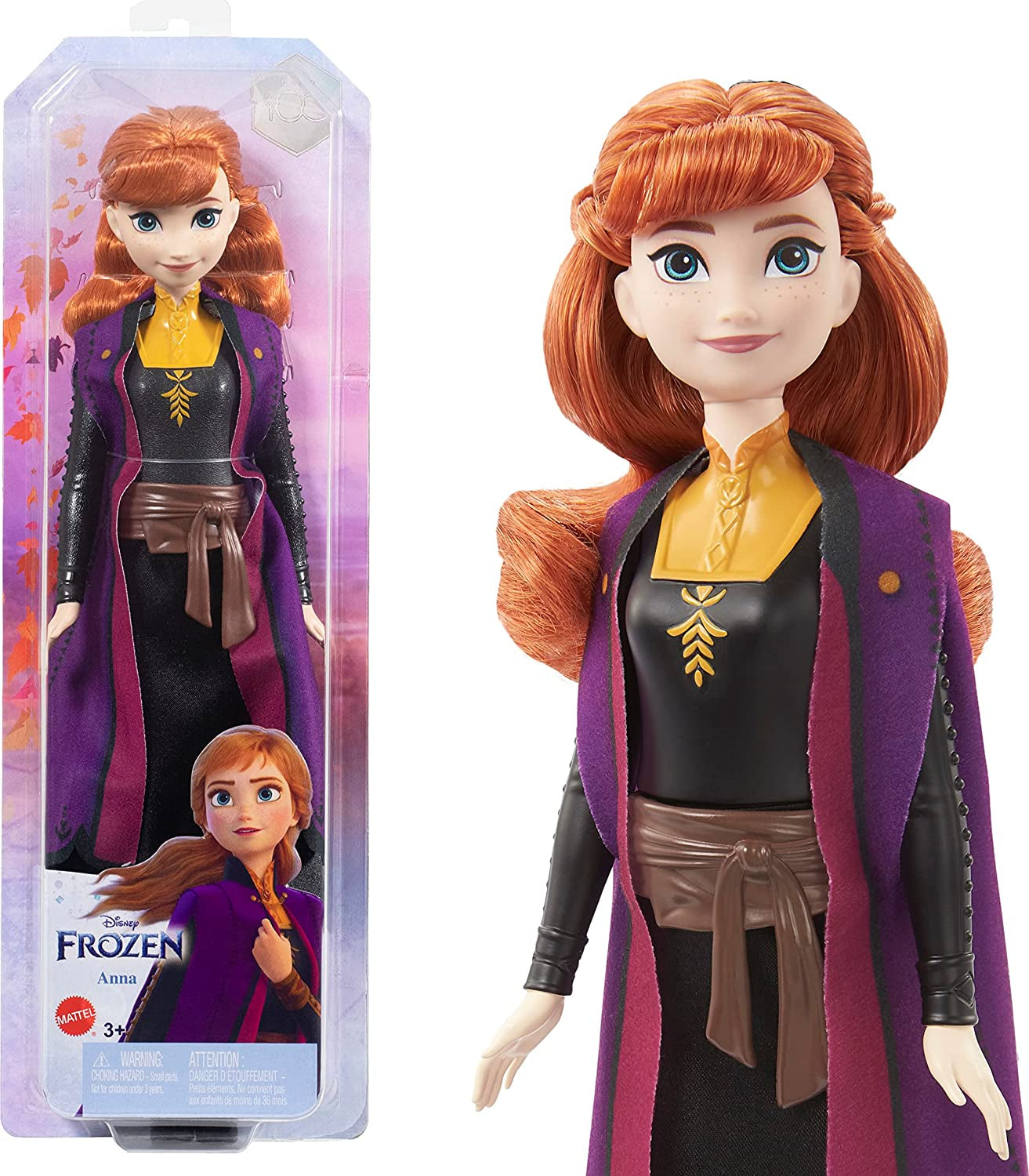 Mattel Disney Frozen Toys, muñeca Anna 