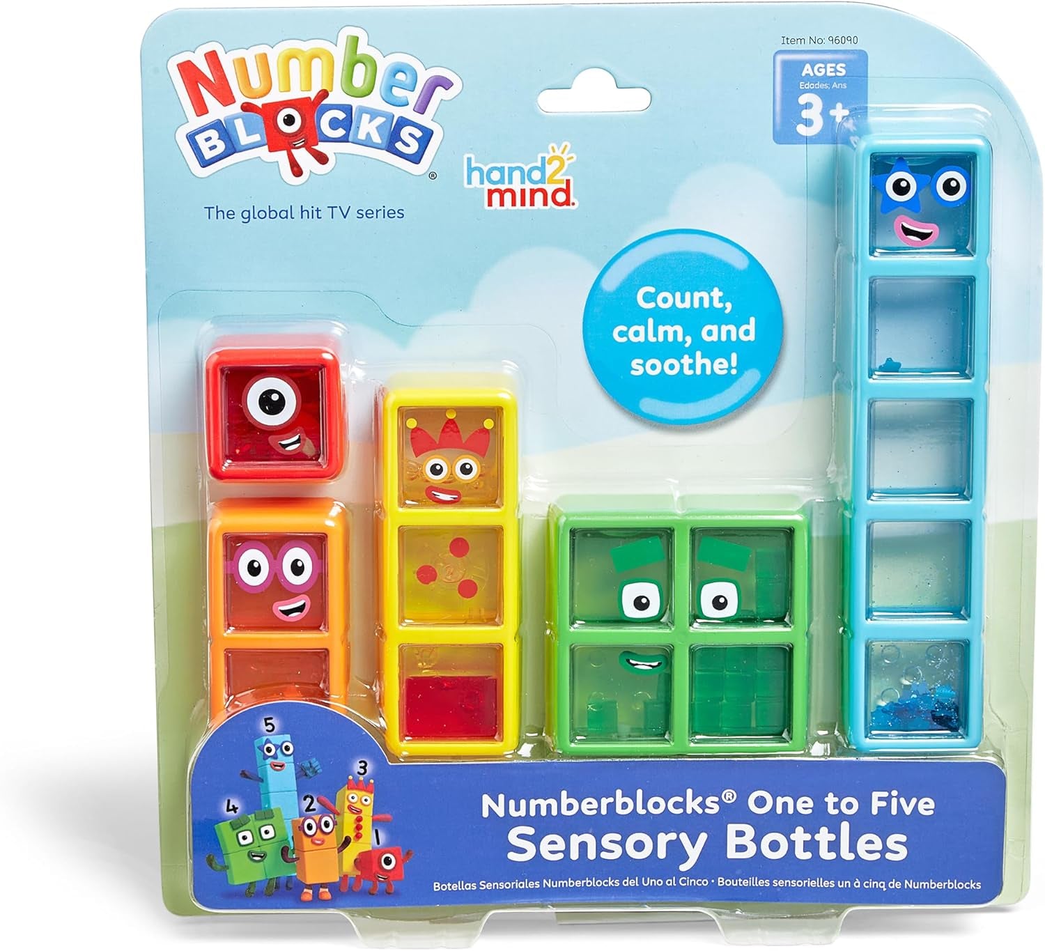 Numberblocks - Botellas sensoriales de uno a cinco