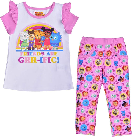 Daniel Tiger's Neighborhood Fred Rogers - Conjunto de camiseta y pantalone