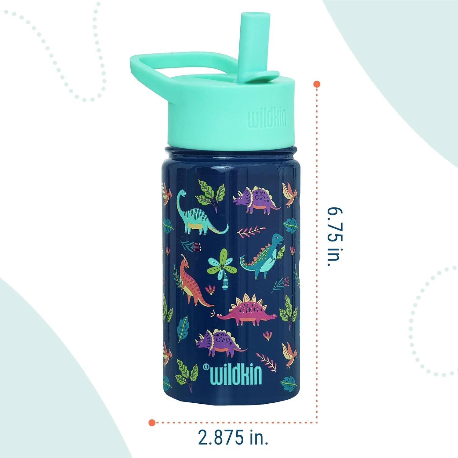 Wildkin Botella de agua reutilizable de acero inoxidable dinosaurios