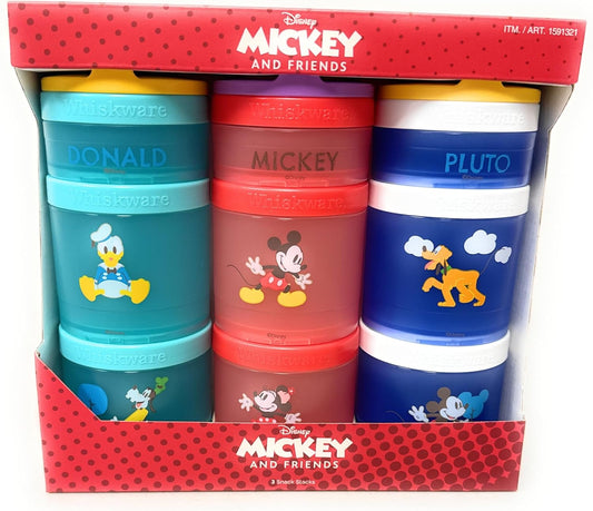 Whiskware Contenedores apilables paquete de 3 Mickey y amigos