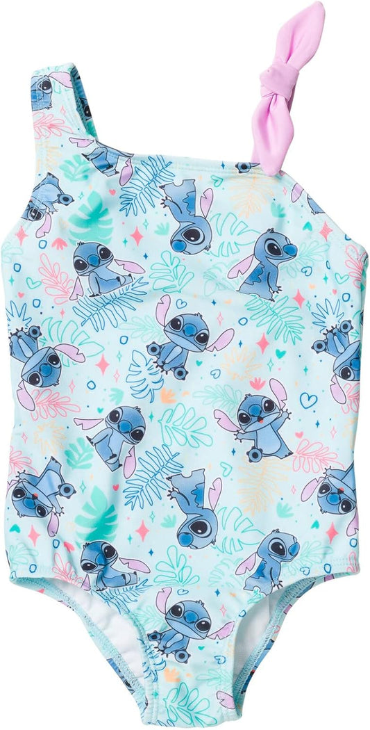 Disney Lilo & Stitch - Traje de baño de una pieza UPF 50+ para niñas 