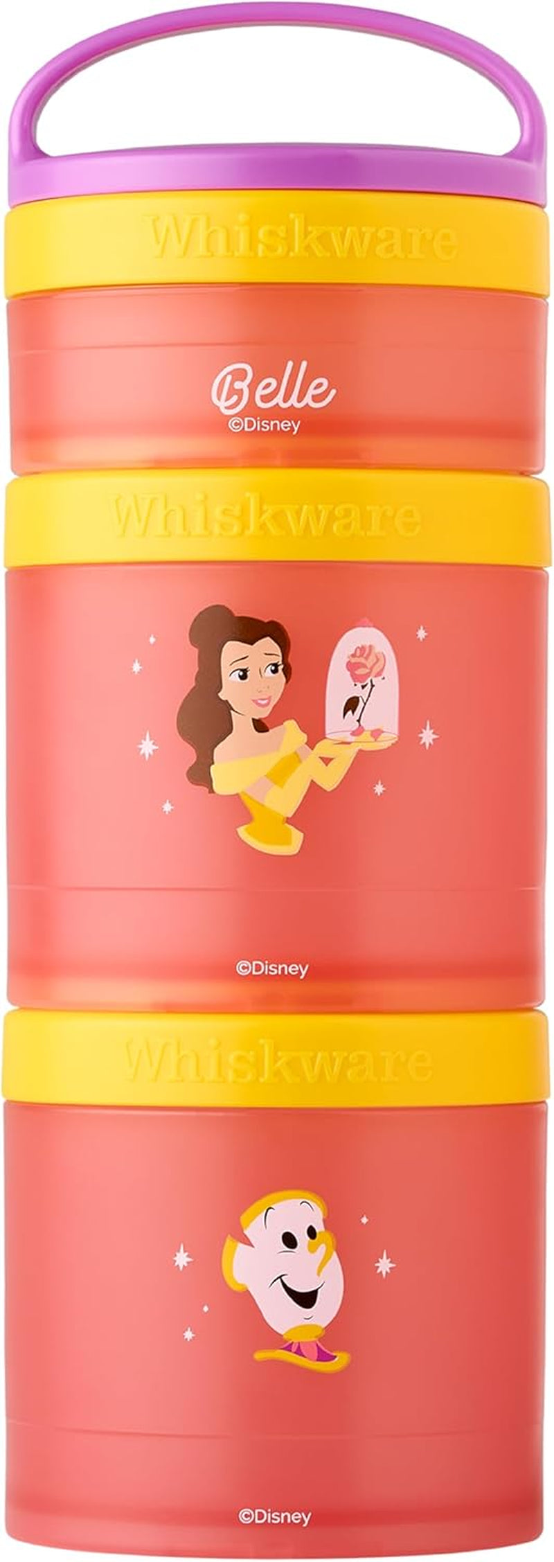 Whiskware Disney Princess - Recipientes apilables para aperitivos Bella 