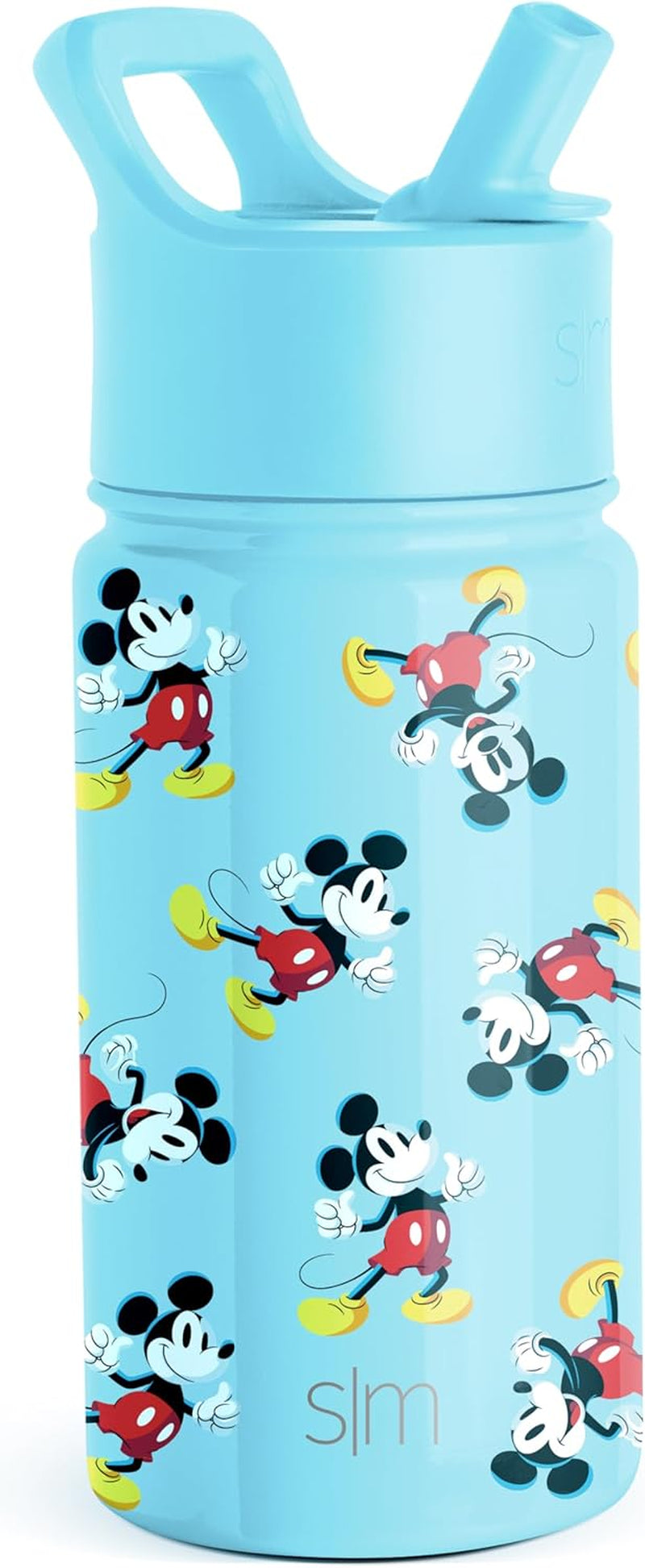 Simple Modern Disney Mickey Mouse - Botella de agua de acero inoxidable aislado