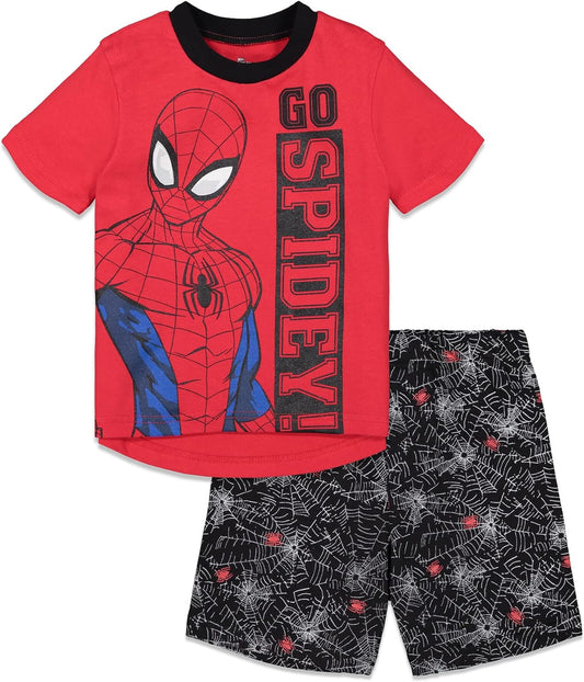 Marvel Conjunto de camiseta de Spider-Man y pantalones cortos