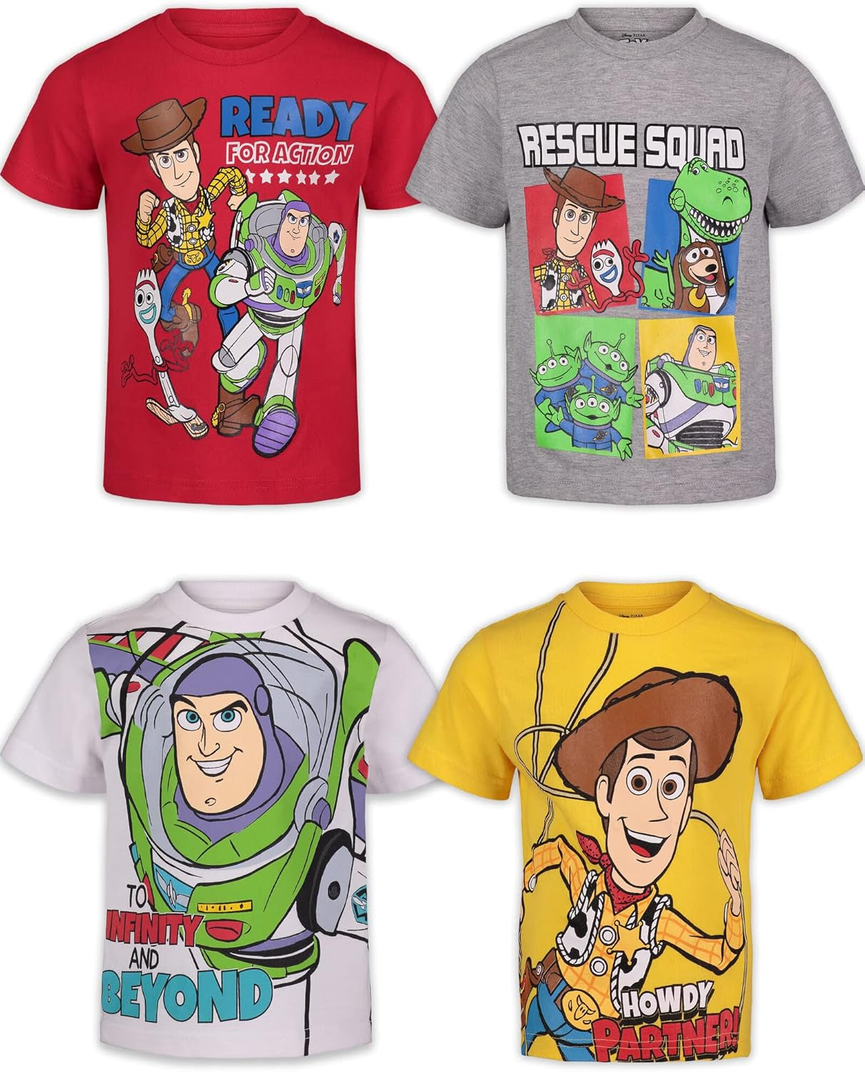 Disney Toy Story Paquete 4 camisetas 