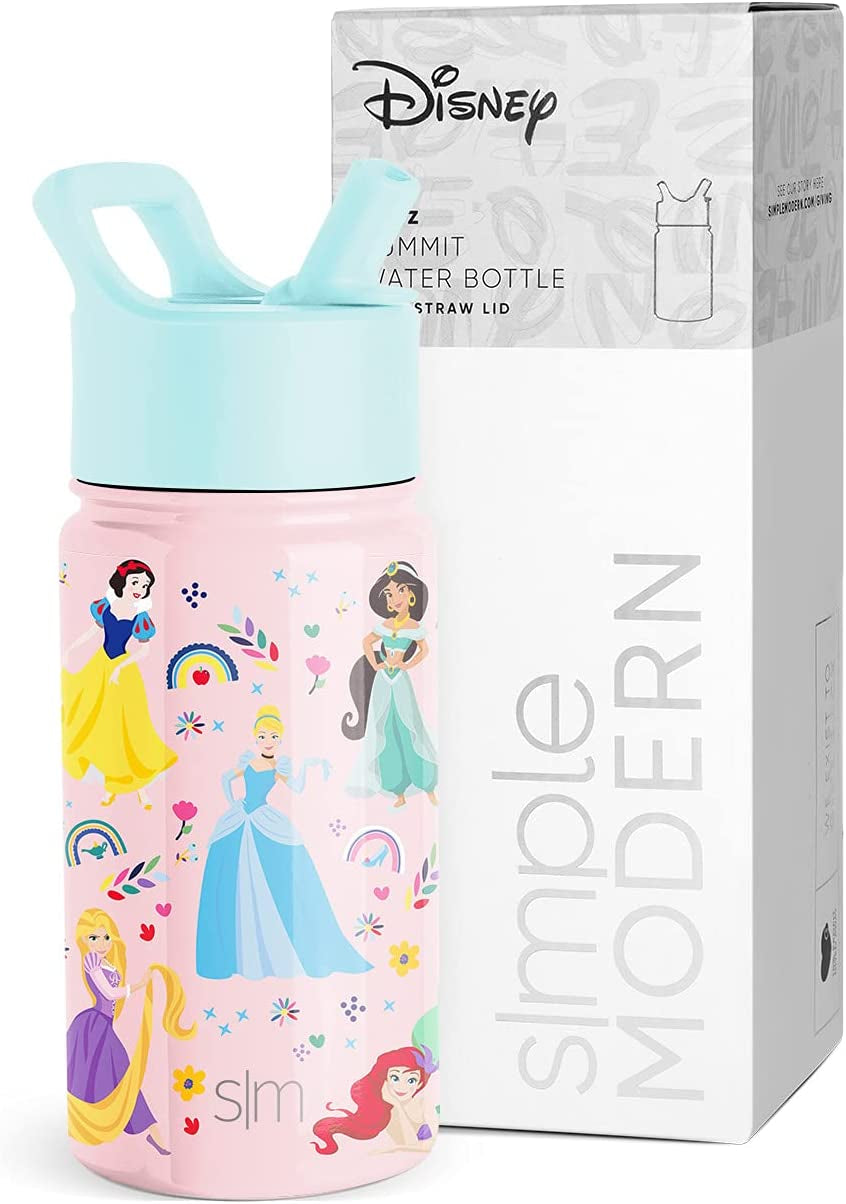 Simple Modern - Princesas de Disney - Botella de agua de acero inoxidable aislado