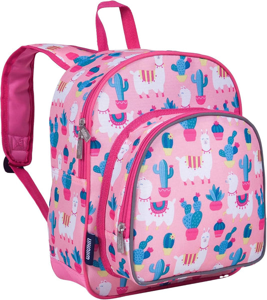 12-Inch Kids Backpack for Boys & Girls, Perfect for Daycare and Preschool, Toddler Bags Features Padded Back & Adjustable Strap, Ideal for School & Travel Backpacks (Llamas and Cactus)