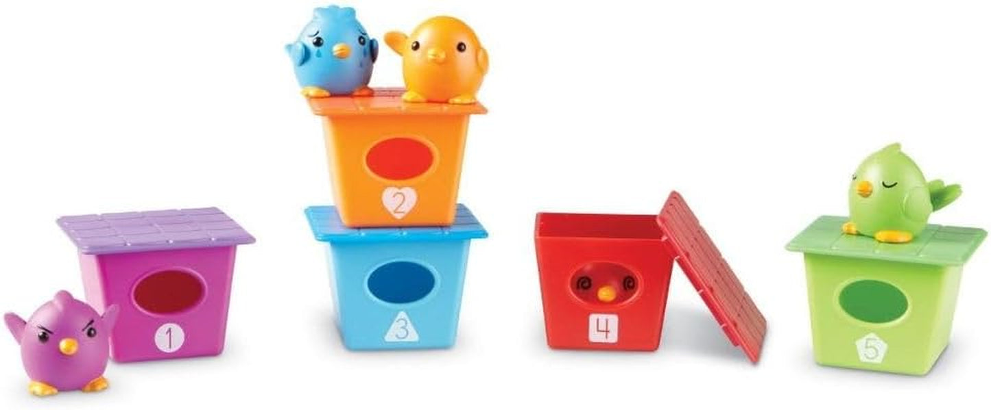 Peek-A-Bird Learning Buddies - 15 Pieces, Age 18 Months+ Toddler Learning Activities, Preschool Toys, Educational Toy for Color Teaching