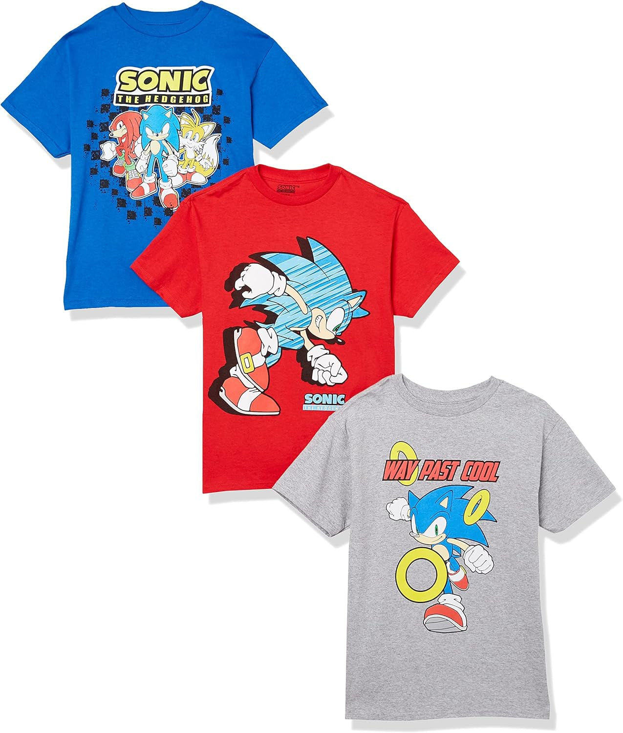 Paquete de 3 camisetas, Sonic