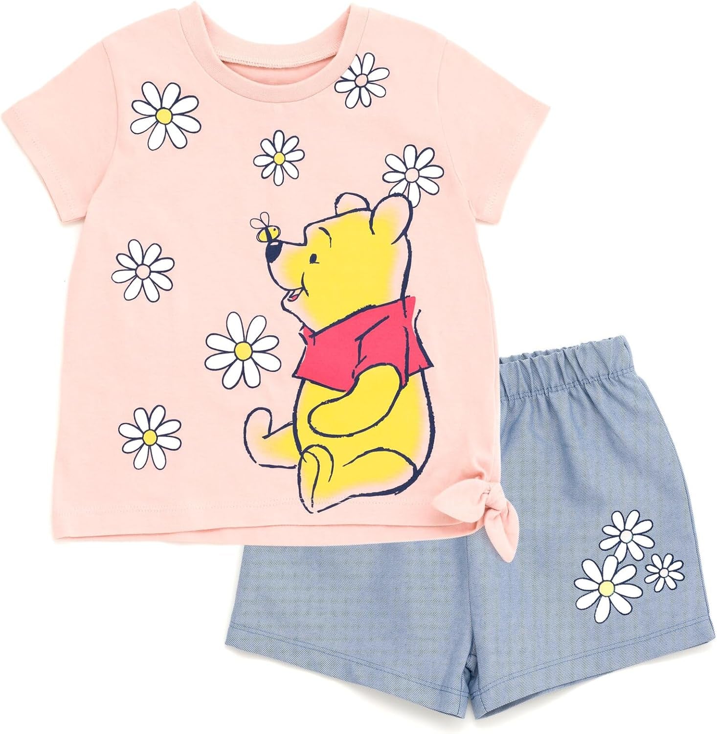 Disney Conjunto de camiseta floral y pantalones cortos