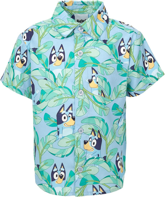 Bluey Camisa de vestir hawaiana