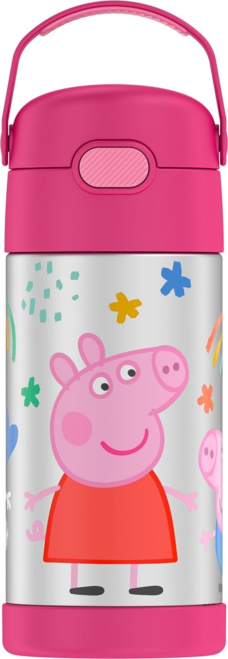 THERMOS FUNTAINER - Botella de agua de acero inoxidable Peppa Pig