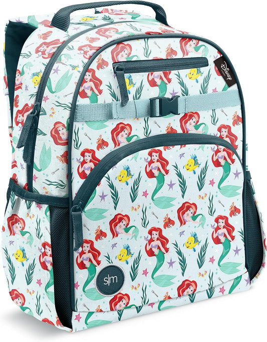 Simple Modern Mochila mediana de Disney Sirenita 15" Pulgadas 