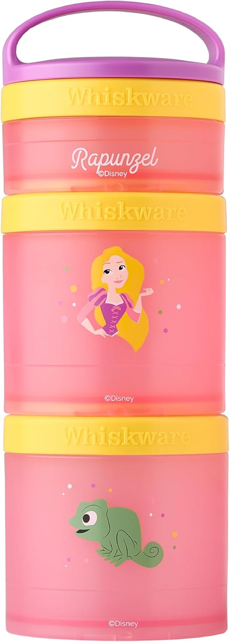 Whiskware Disney Princess - Recipientes apilables para aperitivos, Rapunzel y Pascal