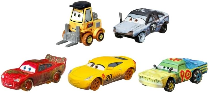 Mattel Cars - Paquete de 5 juguetes fundidos a presión