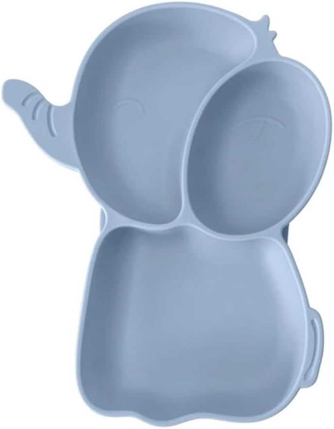 Plato de silicona para bebé con succión