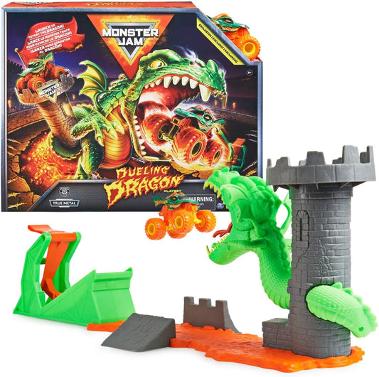 Monster Jam - Juego de dragón de duelo con exclusivo camión monstruo dragón a escala 1:64