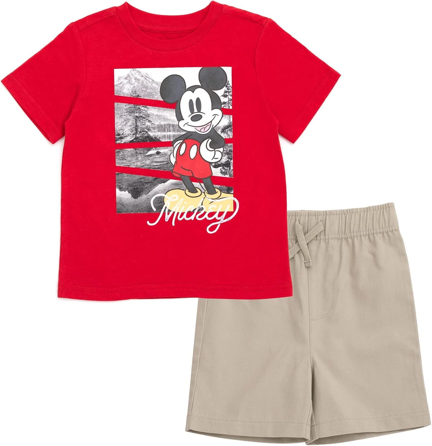 Disney Conjunto de camiseta y pantalones cortos de Mickey Mouse