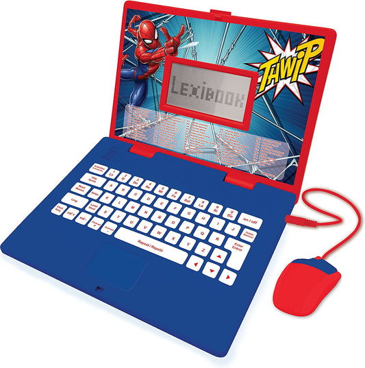 Lexibook Spider-Man - Portátil educativo y bilingüe en español/inglés