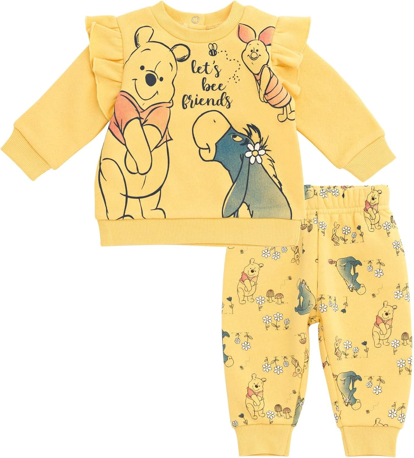 Disney Conjunto de sudadera y pantalones de forro polar de Winnie the Pooh 