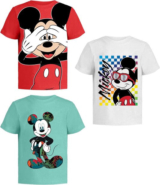 Mickey Mouse T-Shirt (Sets) Donald Duck Goofy Pluto Graphic Fantasia Outfit Tee Baby/Toddlers Birthday to Kids Clothes