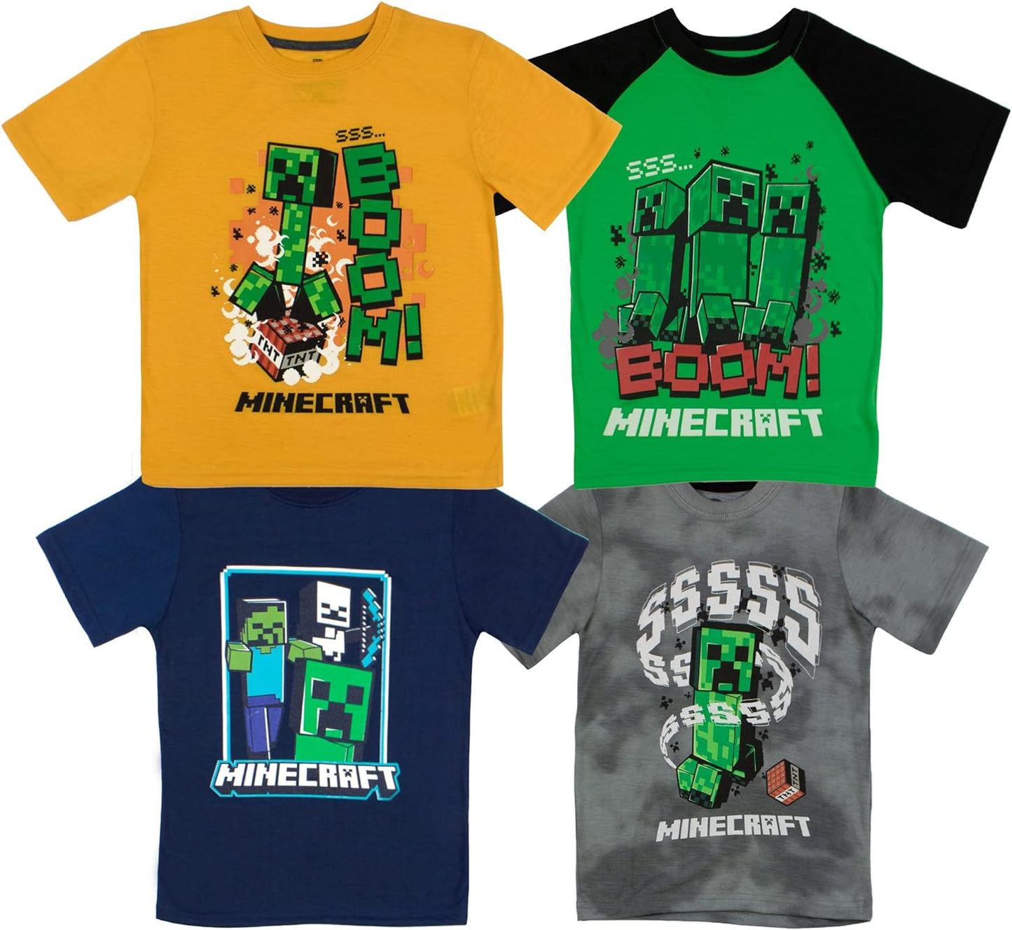 Minecraft - Paquete de 4 camisetas 