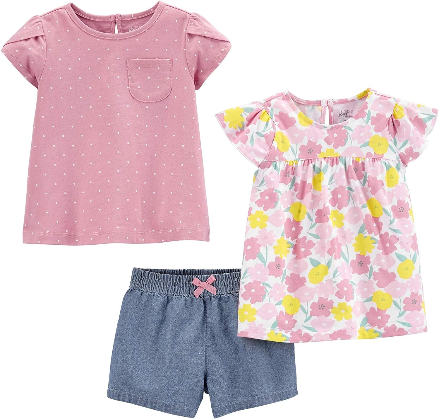 Simple Joys by Carter's Conjunto de ropa de juego de 3 piezas 