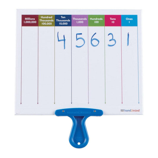 hand2mind Place Value - Tablero de respuestas, juegos de pizarra de borrado en seco