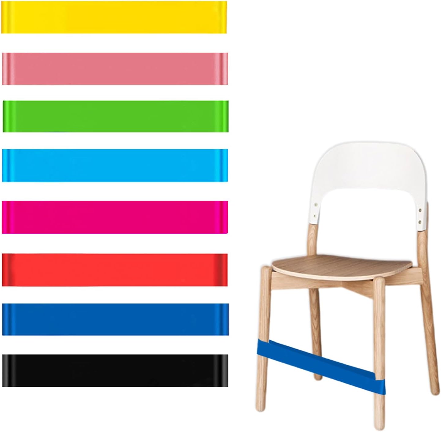 Bandas para sillas paquete de 8, multicolor