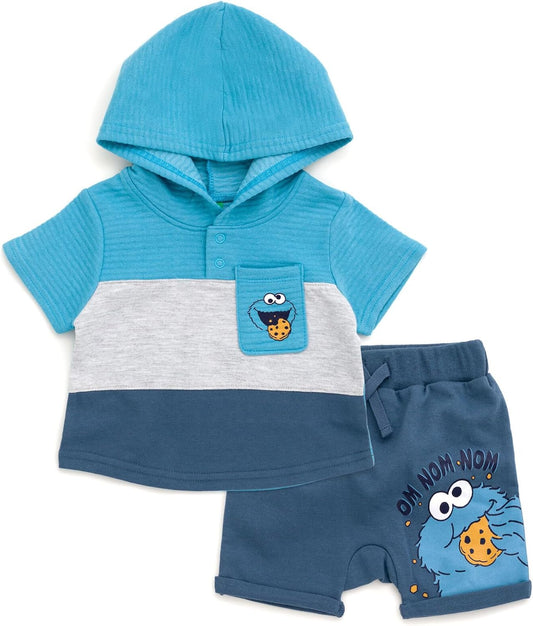 Plaza Sésamo Sudadera con capucha y pantalones cortos 