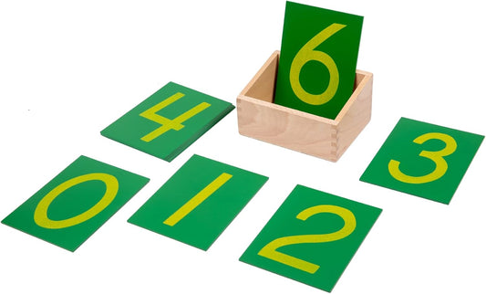 números de papel de lija  Montessori