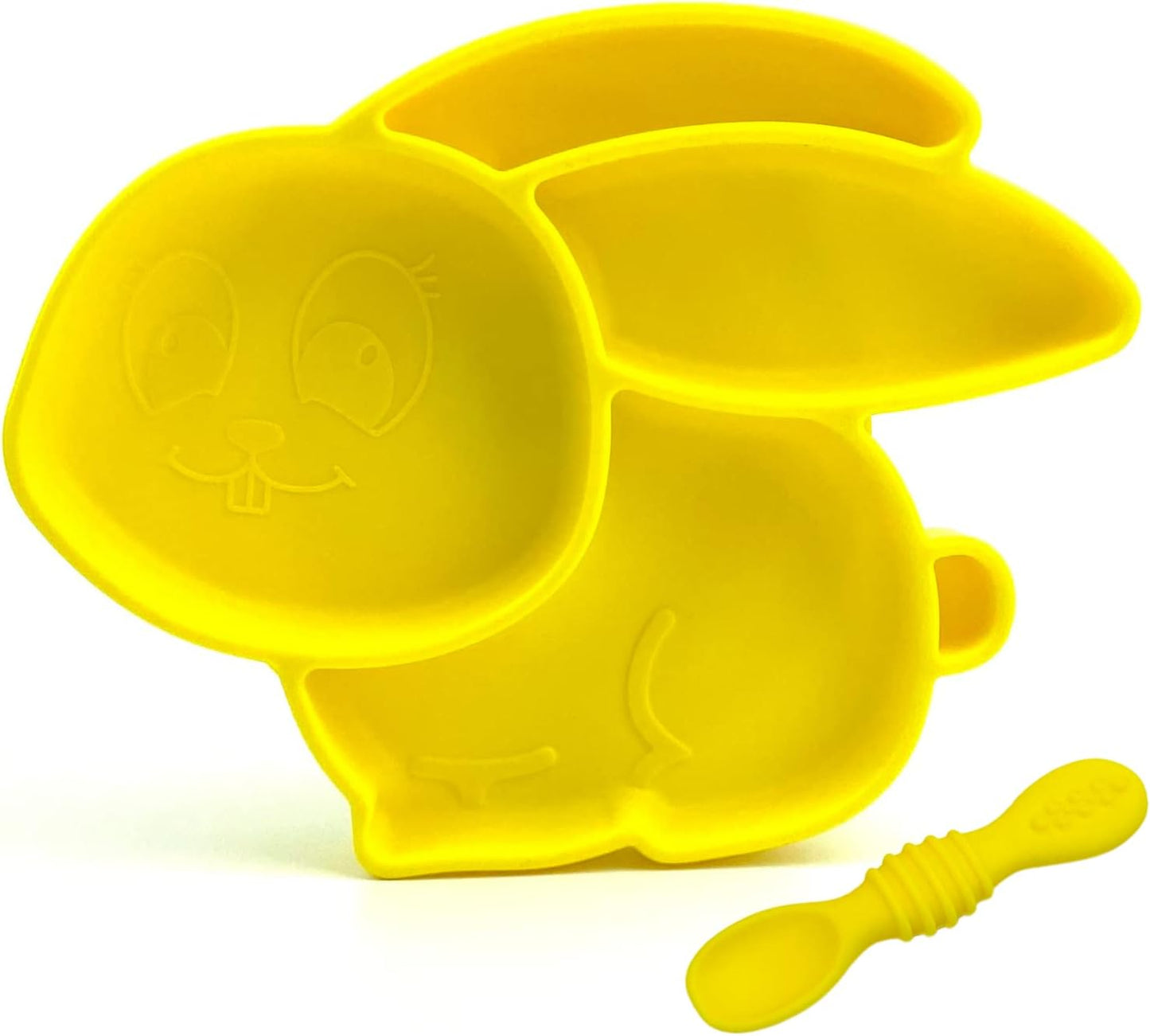 Plato de silicona para bebé con succión