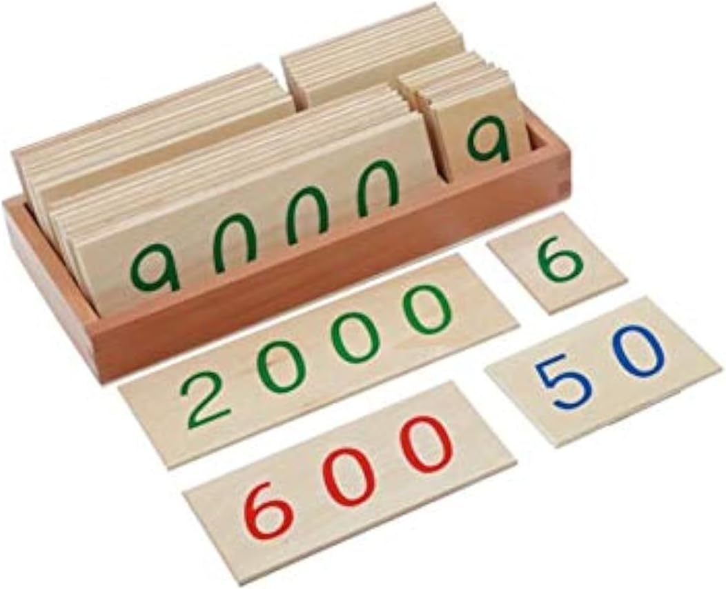 Montessori Materiales: tarjetas de números
