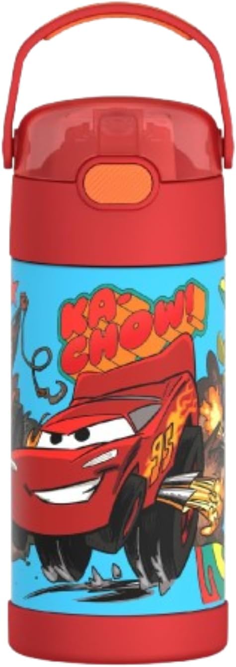 THERMOS FUNTAINER - Botella de agua con pajilla, 12 onzas