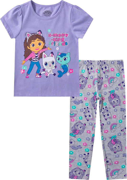 GABBY'S DOLLHOUSE Conjunto de camiseta de manga corta y pantalones de leggings 