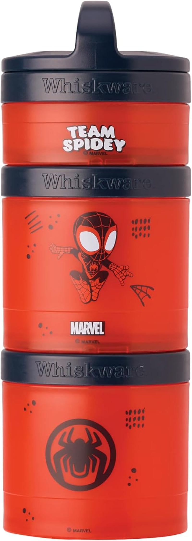 Whiskware Spiderman - Contenedores apilables para aperitivos Spidey