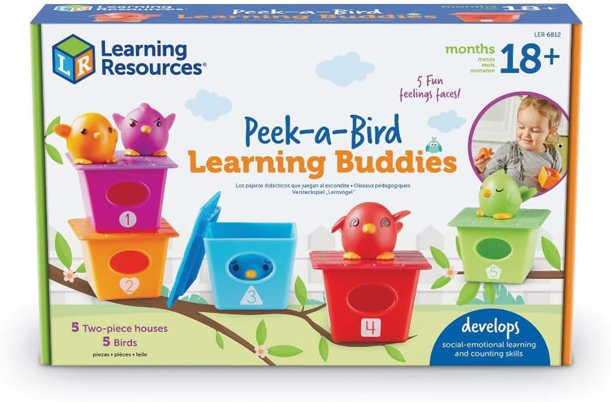 Peek-A-Bird Learning Buddies - 15 Pieces, Age 18 Months+ Toddler Learning Activities, Preschool Toys, Educational Toy for Color Teaching