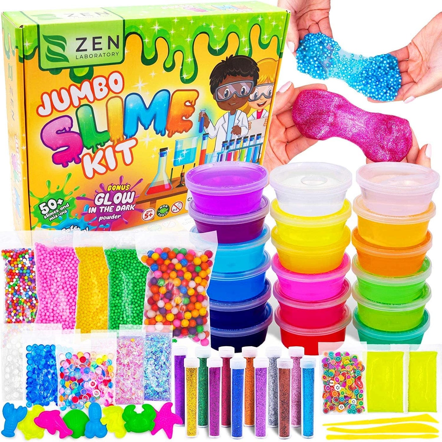 Juego de bricolaje para niñas y niños. Brilla en la oscuridad SLIME