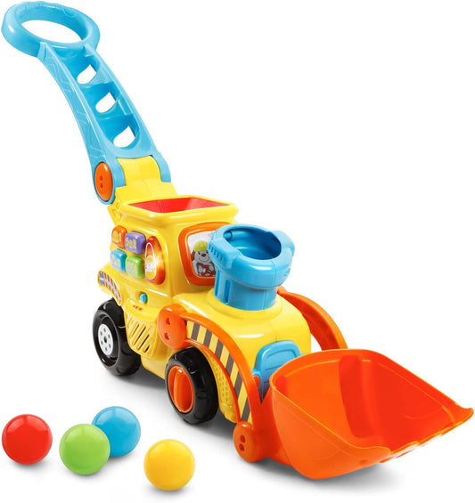 Bulldozer Pop-a-Balls Push & Pop de VTech, Amarillo