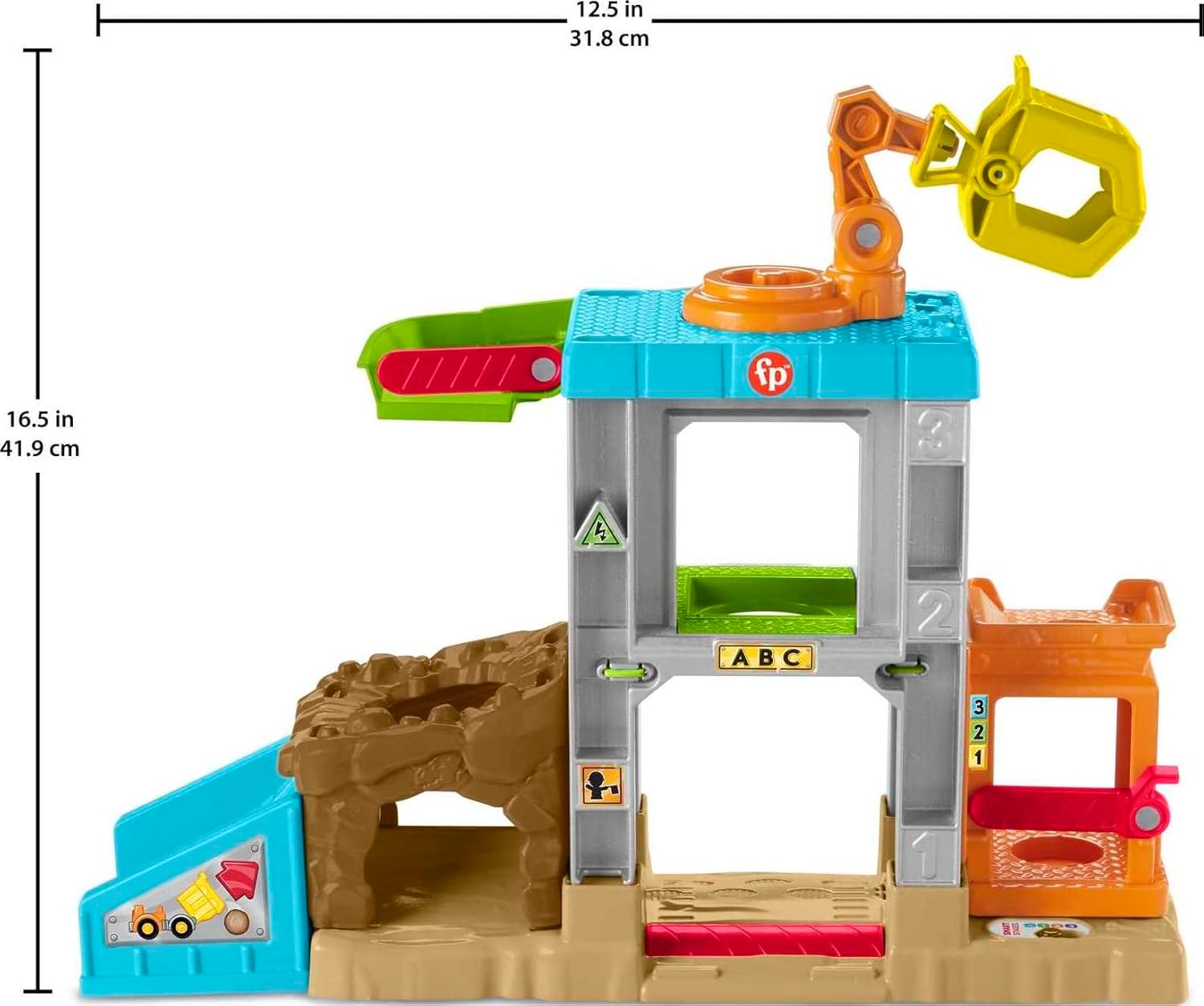 Fisher-Price Little People - Juguete de aprendizaje para niños pequeños, juego de construcción con camión volquete