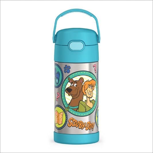 THERMOS FUNTAINER - Botella de agua con pajilla, 12 onzas