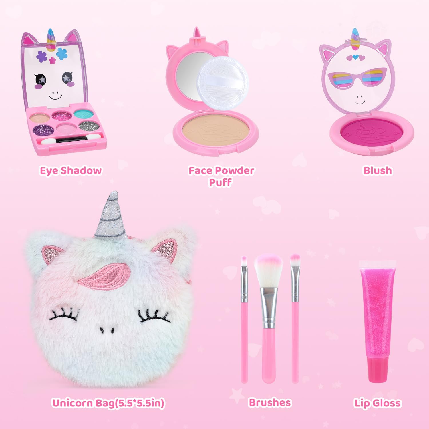 maquillaje lavable de unicornio