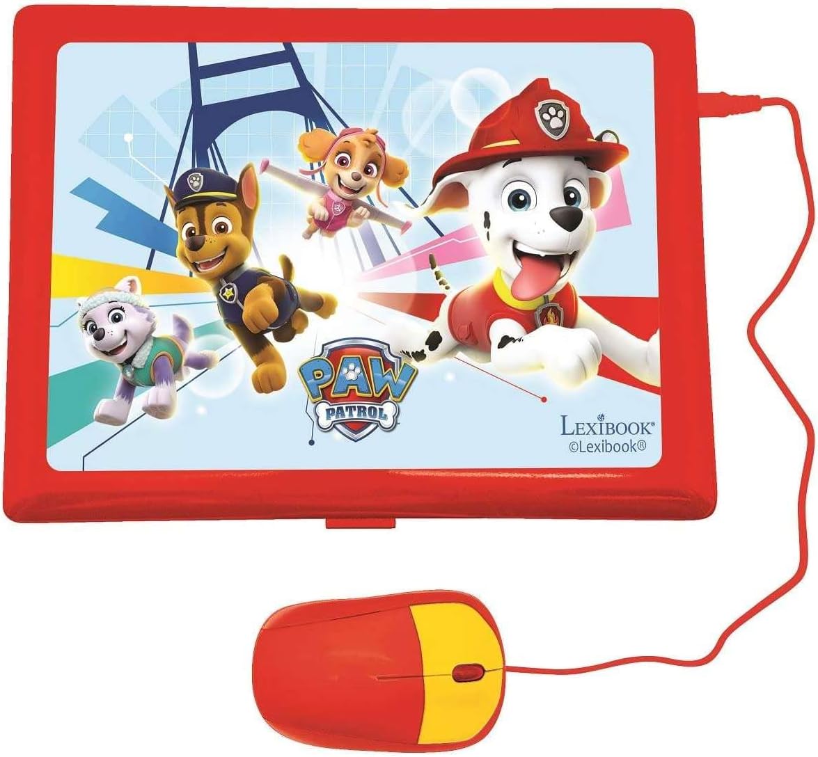 Lexibook Paw Patrol - Portátil educativo y bilingüe en español/inglés 