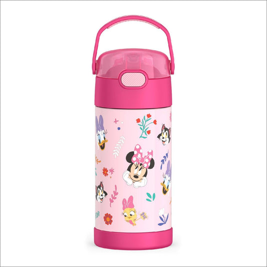 THERMOS FUNTAINER - Botella de agua con pajilla, 12 onzas