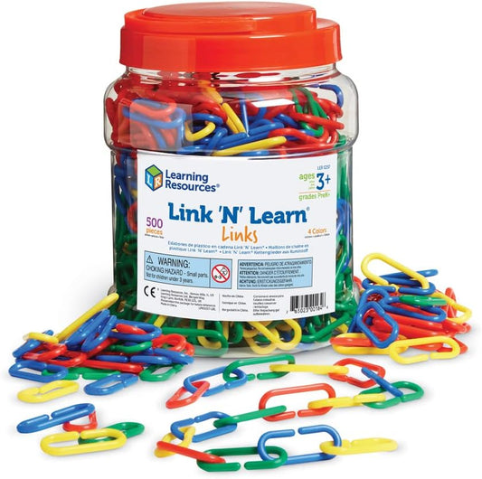 Learning Resources Enlaces para unir y aprender, cubo de 500
