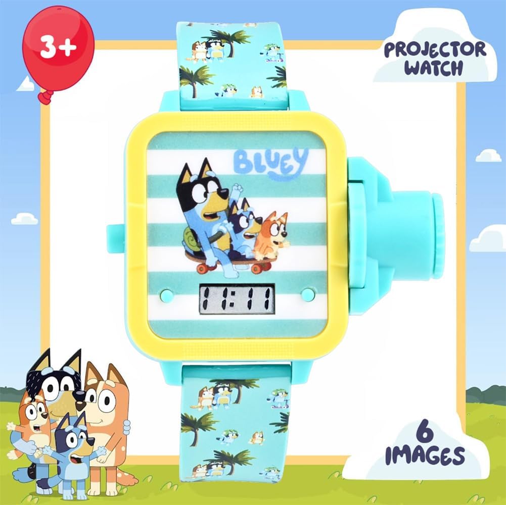 Reloj digital Bluey Kids con proyector digital